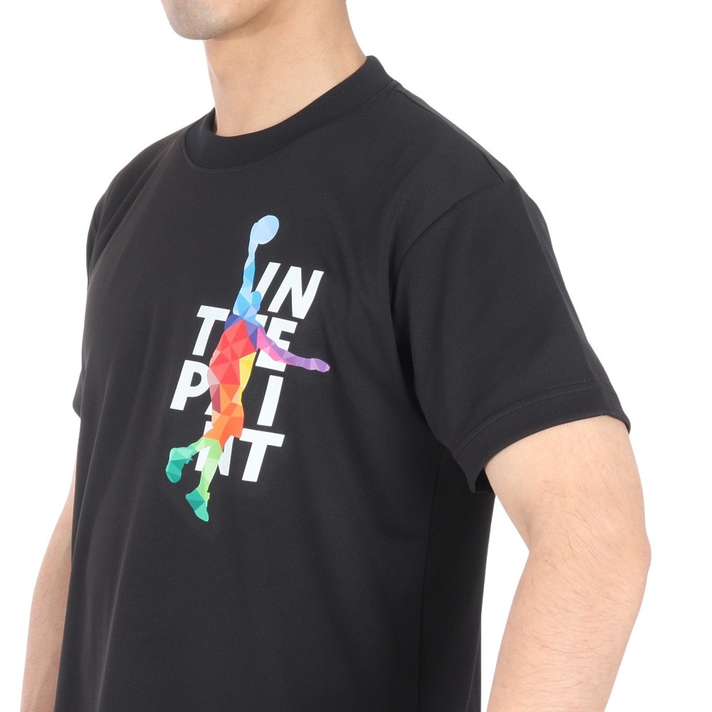 インザペイント（IN THE PAINT）（メンズ、レディース）バスケットボールウェア 半袖Tシャツ ITP24363BLK 速乾
