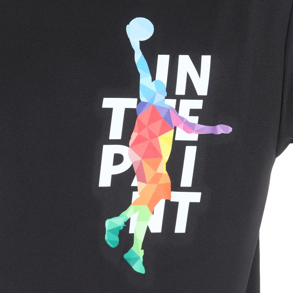 インザペイント（IN THE PAINT）（メンズ、レディース）バスケットボールウェア 半袖Tシャツ ITP24363BLK 速乾