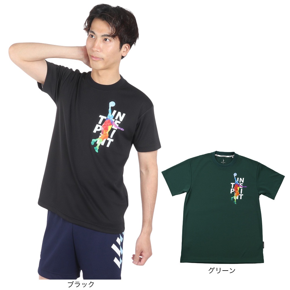 インザペイント（IN THE PAINT）（メンズ、レディース）バスケットボールウェア 半袖Tシャツ ITP24363GRN 速乾