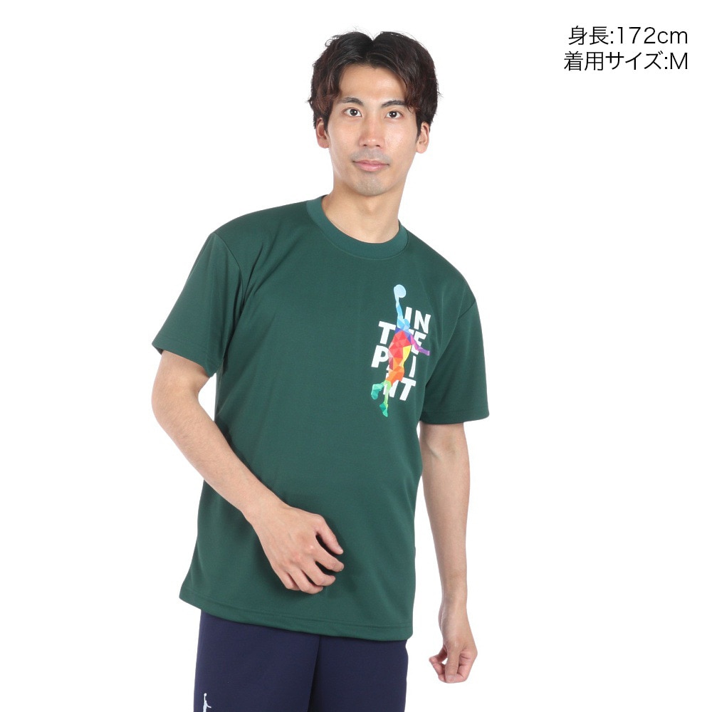インザペイント（IN THE PAINT）（メンズ、レディース）バスケットボールウェア 半袖Tシャツ ITP24363GRN 速乾