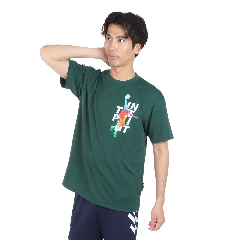 インザペイント（IN THE PAINT）（メンズ、レディース）バスケットボールウェア 半袖Tシャツ ITP24363GRN 速乾