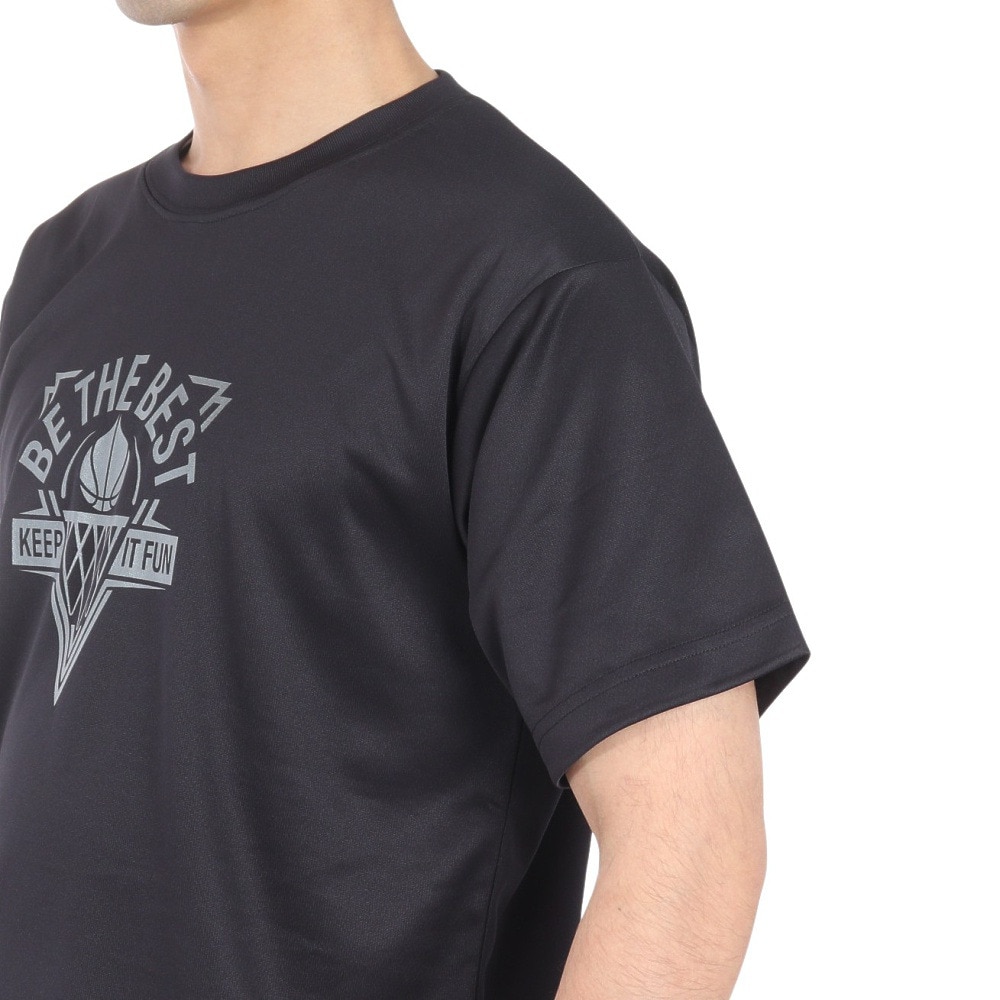 エックスティーエス（XTS）（メンズ）バスケットボールウェア ドライプラス 半袖Tシャツ 751TS4ES0001BLK