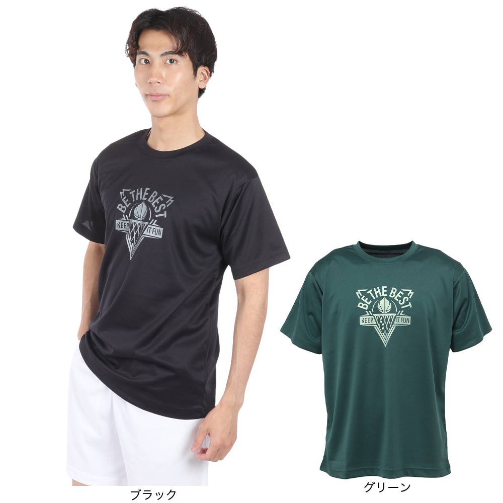 エックスティーエス（XTS）（メンズ）バスケットボールウェア ドライプラス 半袖Tシャツ 751TS4ES0001BLK