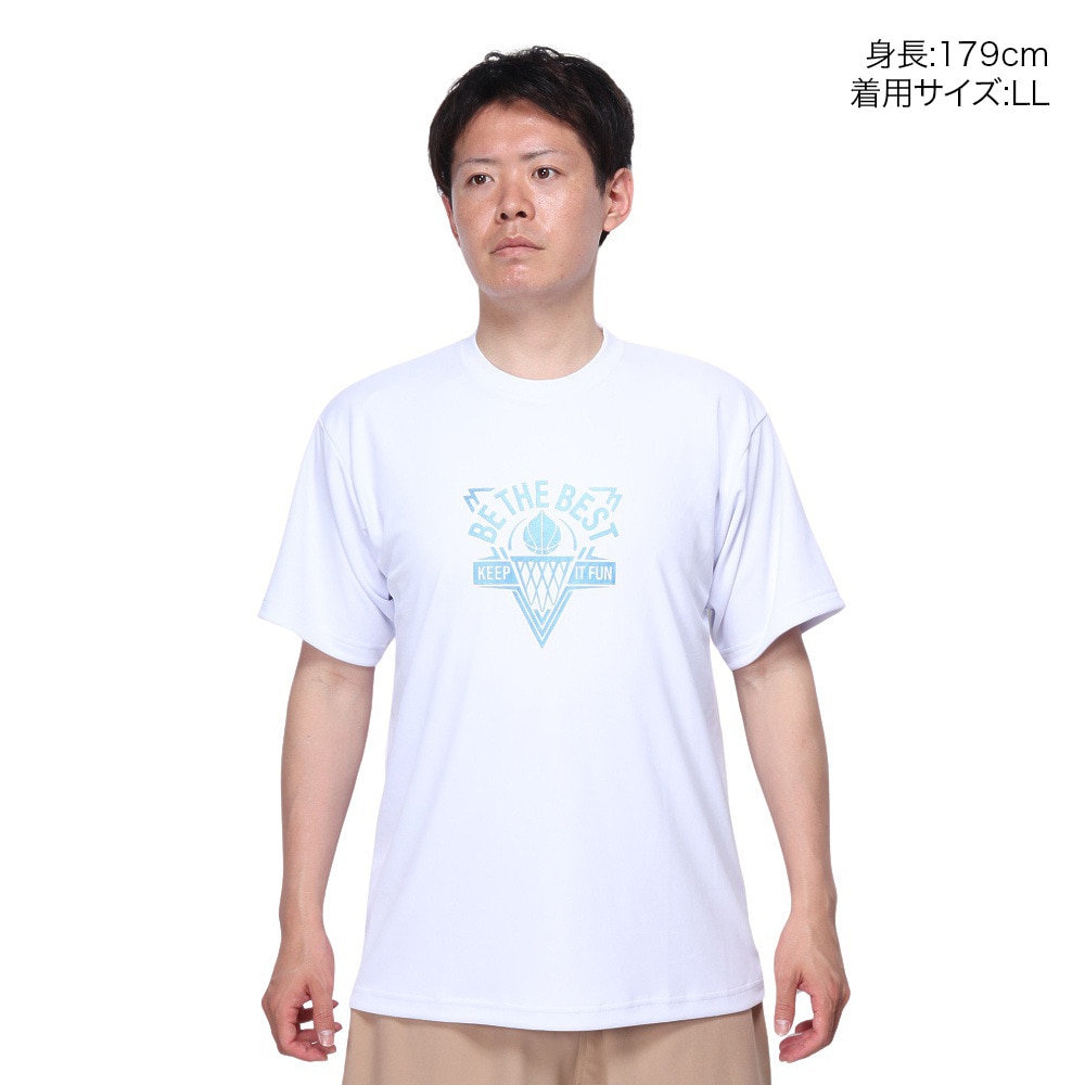 エックスティーエス（XTS）（メンズ）バスケットボールウェア ドライプラス BE THE BEST 半袖Tシャツ 751TS4ES0001WHT 速乾