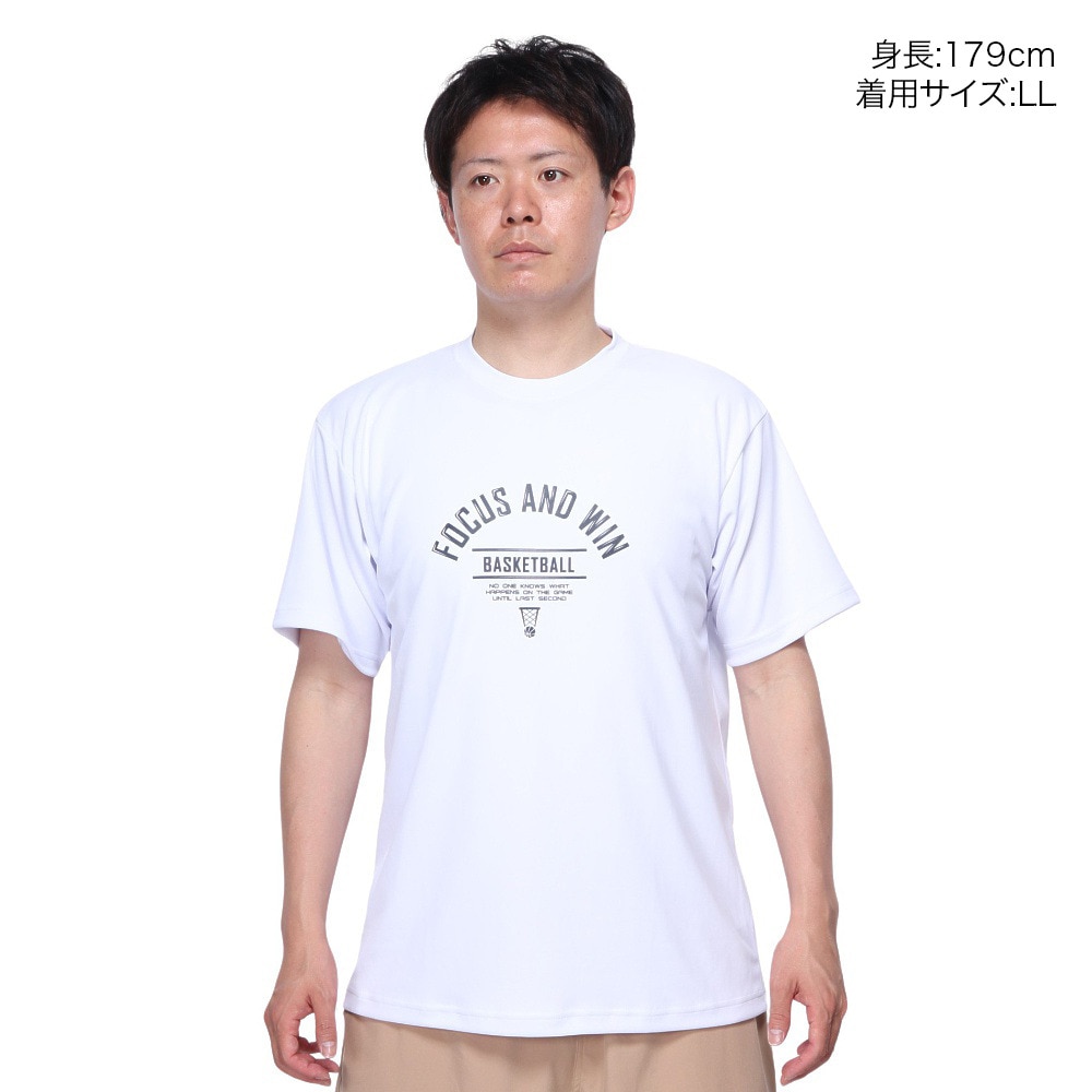 エックスティーエス（XTS）（メンズ）バスケットボールウェア ドライプラス FOCUS AND WIN 半袖Tシャツ 751TS4ES0004WHT 速乾
