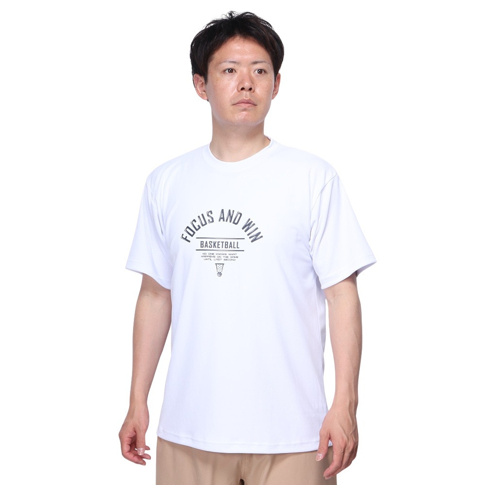 エックスティーエス（XTS）（メンズ）バスケットボールウェア ドライプラス FOCUS AND WIN 半袖Tシャツ 751TS4ES0004WHT 速乾