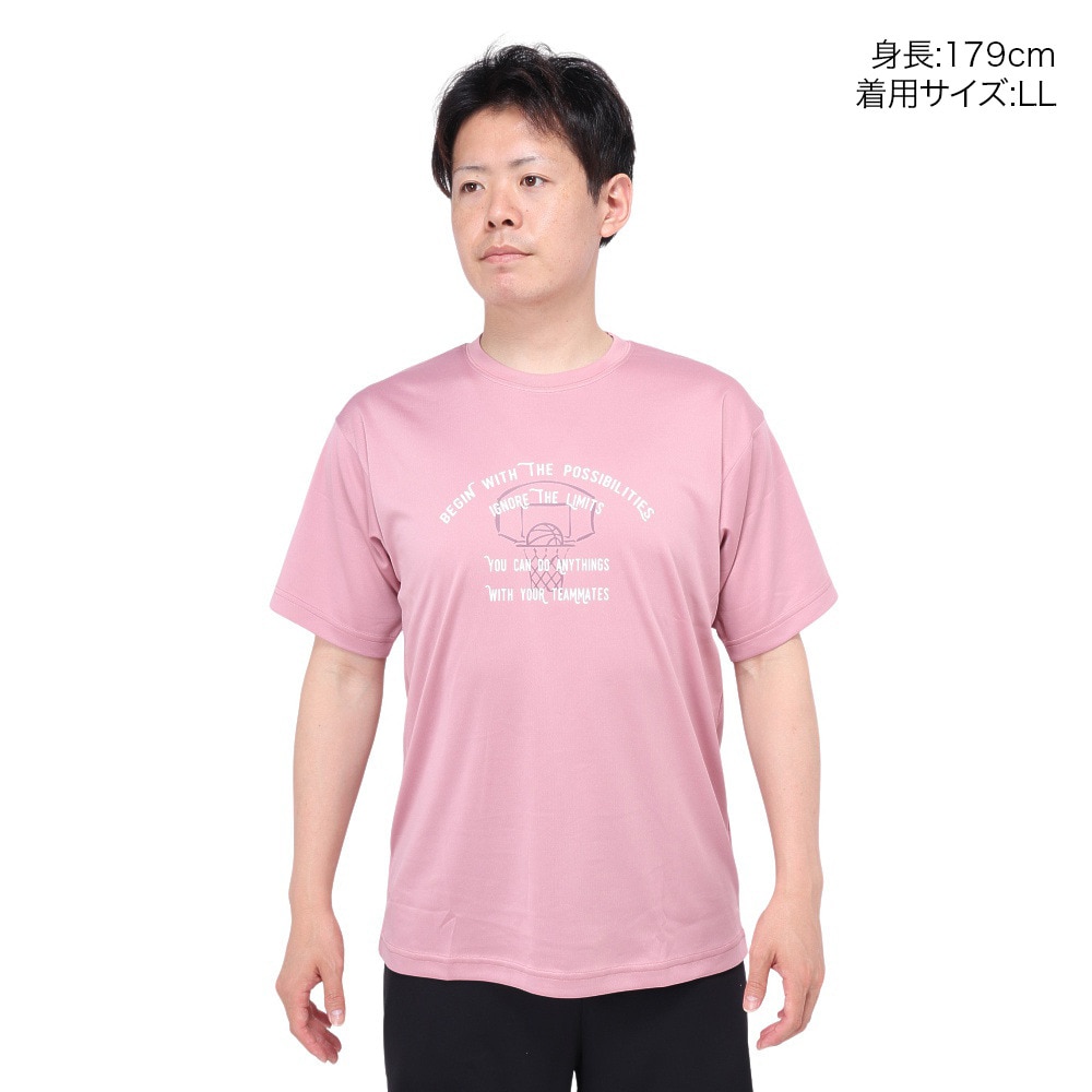 エックスティーエス（XTS）（メンズ）バスケットボールウェア ドライプラス BEGIN WITH THE 半袖Tシャツ 751TS4ES0010PNK 速乾