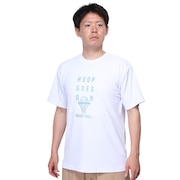 (メンズ)バスケットボールウェア ドライプラス HOOP GOES ON 半袖Tシャツ 751TS4ES0011WHT 速乾