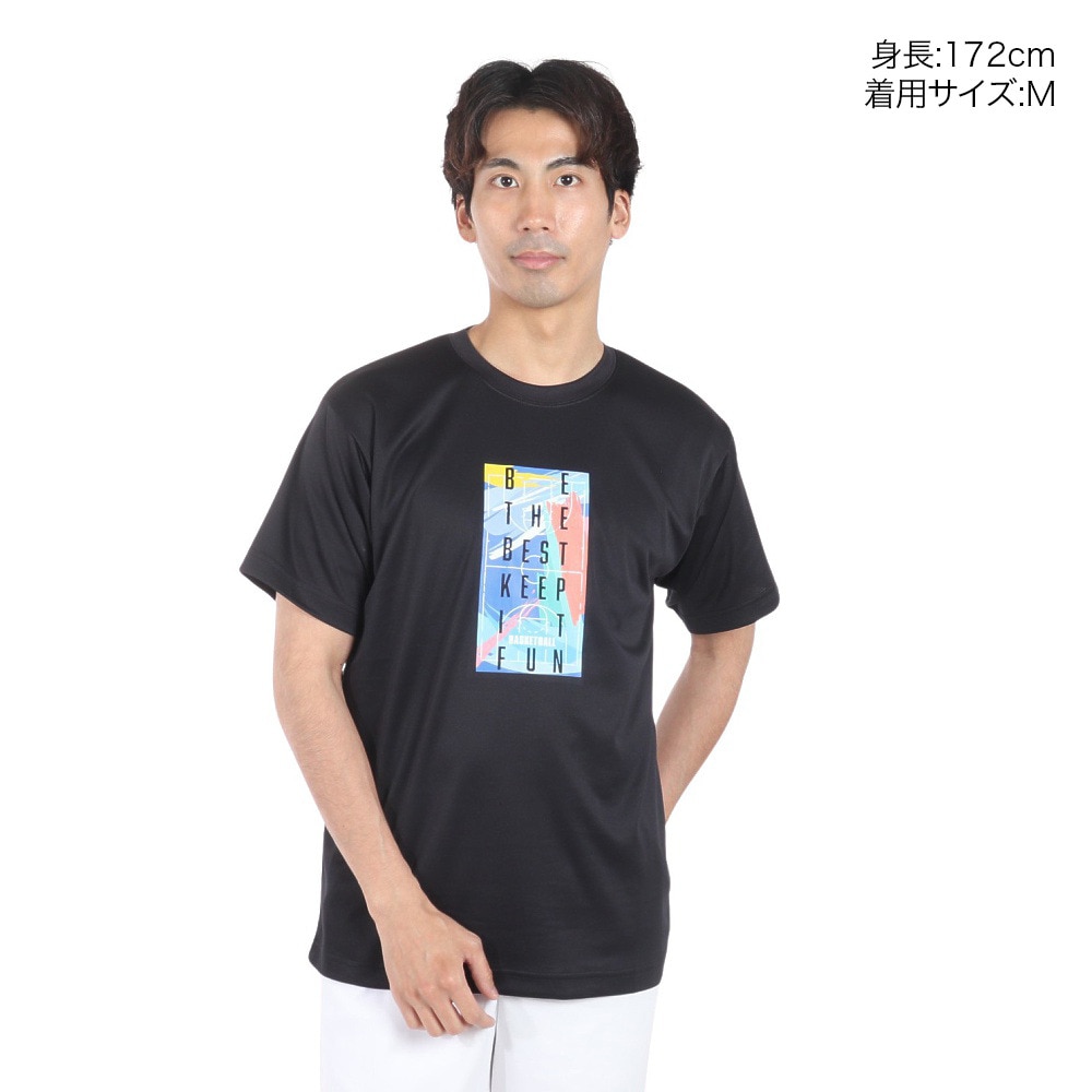 エックスティーエス（XTS）（メンズ）バスケットボールウェア ドライプラス 半袖Tシャツ 751TS4ES0012BLK