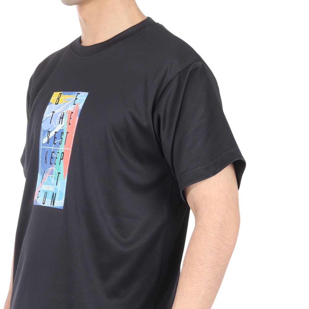 エックスティーエス（XTS）（メンズ）バスケットボールウェア ドライプラス 半袖Tシャツ 751TS4ES0012BLK