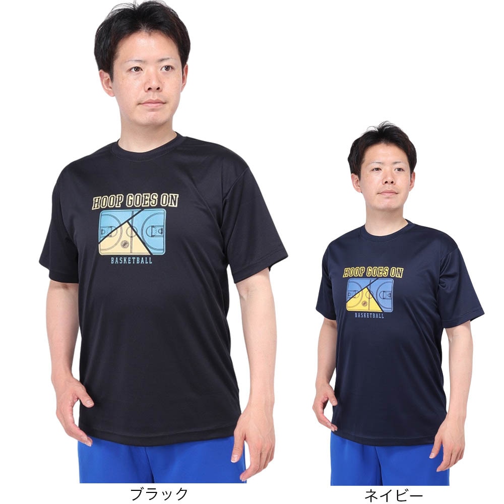 エックスティーエス（XTS）（メンズ）バスケットボールウェア ドライプラス HOOP GOES ON 半袖Tシャツ 751TS4ES0013BLK 速乾