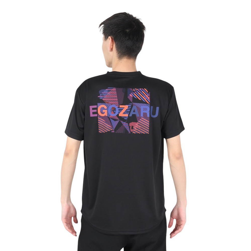 エゴザル（EGOZARU）（メンズ、レディース）バスケットボールウェア ワイドジオメトリック バックプリント Tシャツ EZST-S2306-021