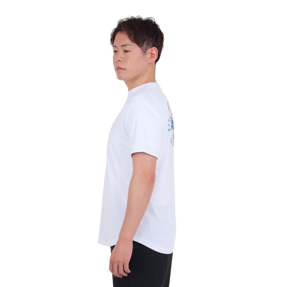 エゴザル（EGOZARU）（メンズ、レディース）バスケットボールウェア ワイドジオメトリック バックプリント Tシャツ EZST-S2306-033 速乾