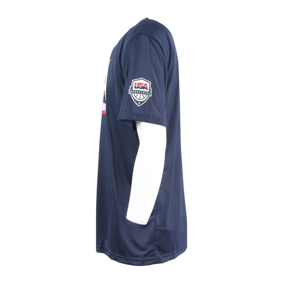 ナイキ（NIKE）（メンズ）バスケットボールウェア 24 USAプラクティス 半袖Tシャツ FQ3628-451
