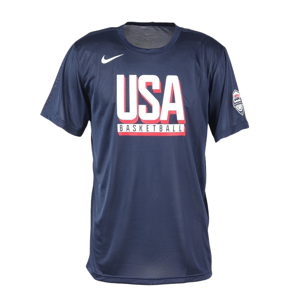 ナイキ（NIKE）（メンズ）バスケットボールウェア 24 USAプラクティス 半袖Tシャツ FQ3628-451