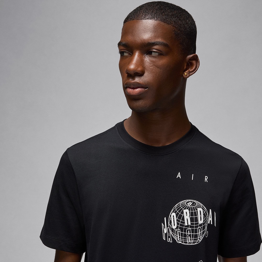 ジョーダン（JORDAN）（メンズ）Tシャツ バスケットボールウェア ブランド ロゴ STACK 半袖 ブラック FN6028-010