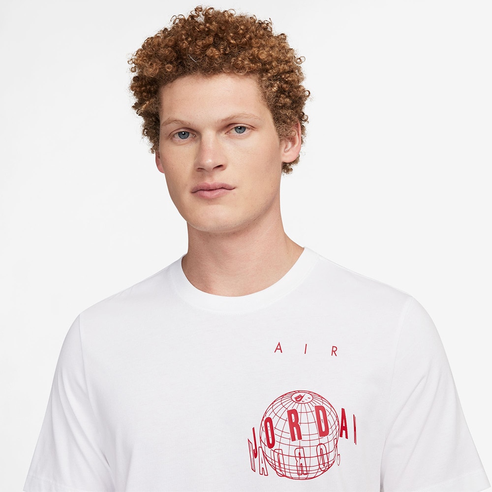 ジョーダン（JORDAN）（メンズ）Tシャツ バスケットボールウェア ブランド ロゴ STACK 半袖 ホワイト FN6028-100