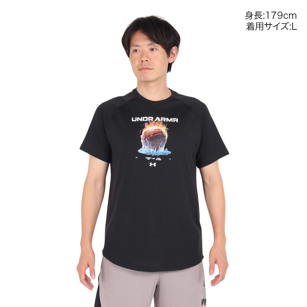 アンダーアーマー（UNDER ARMOUR）（メンズ）バスケットボールウェア テック ファイア アンド アイス Tシャツ 1388913 001