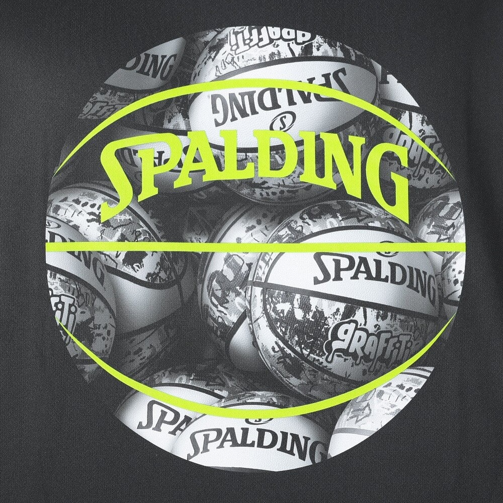 スポルディング（SPALDING）（メンズ）バスケットボールウェア UVカット Tシャツ ボールプリント SMT23014 速乾