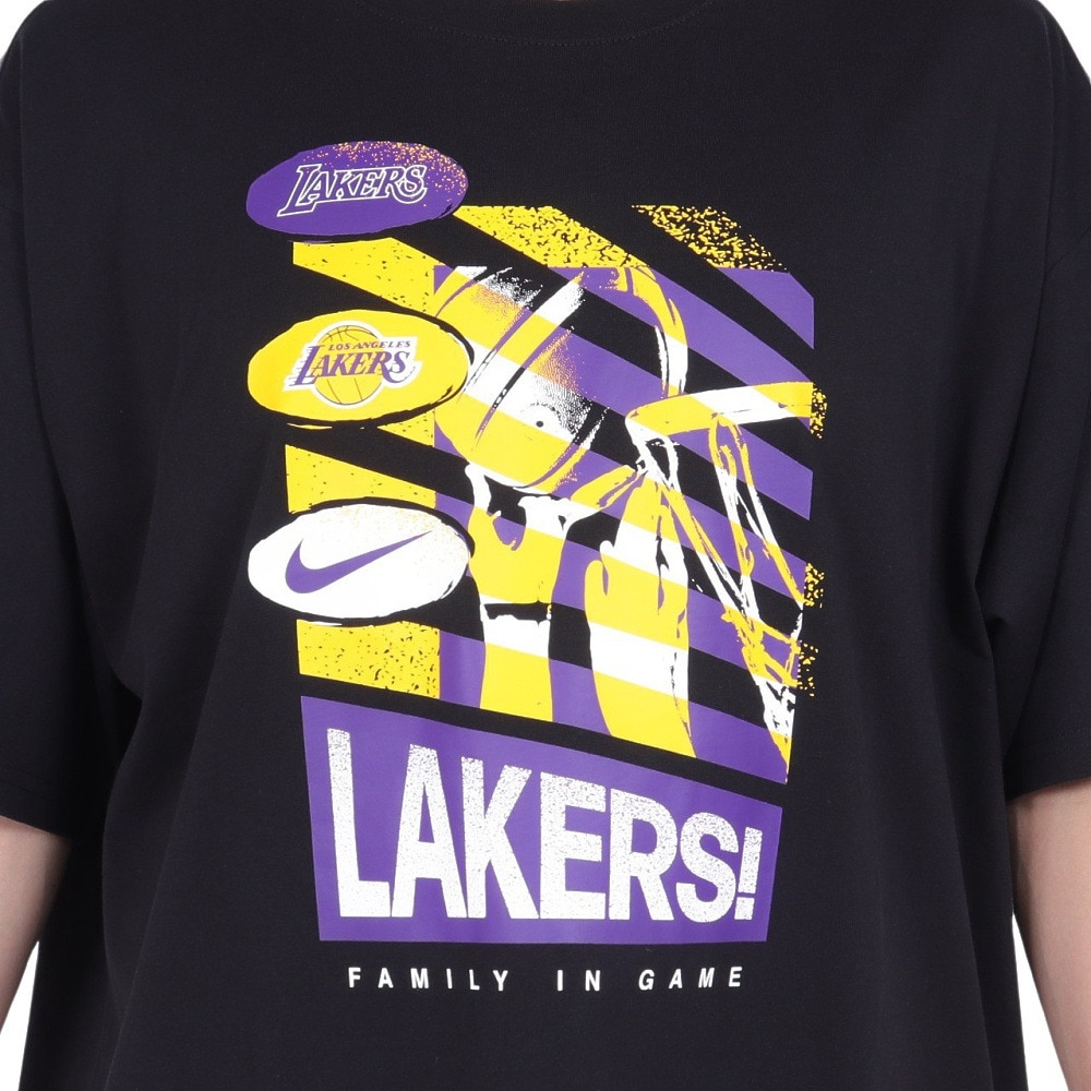 ナイキ（NIKE）（メンズ）バスケットボールウェア ロサンゼルス・レイカーズ コートサイド NBA 半袖Tシャツ HF0882-010