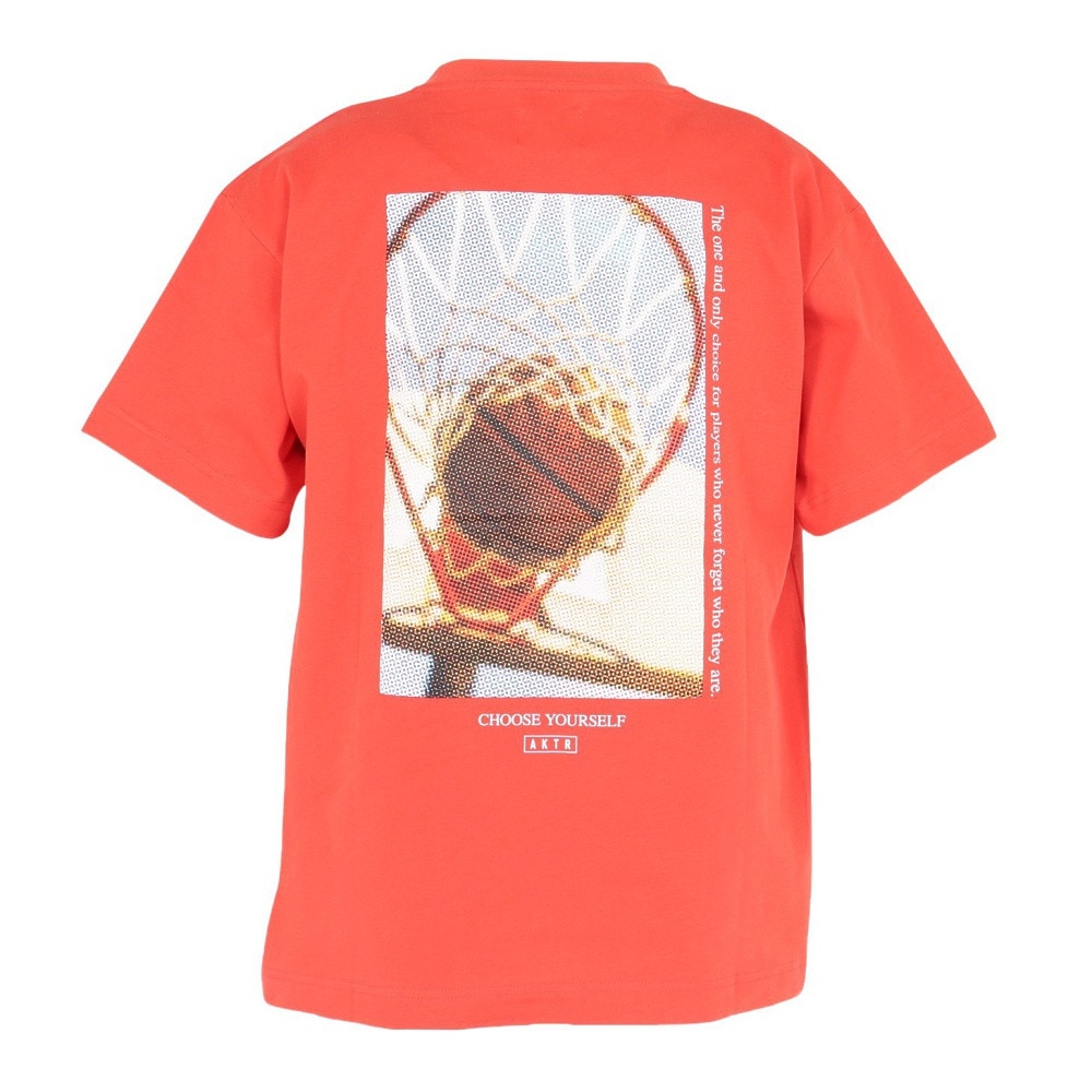 アクター（AKTR）（メンズ、レディース）バスケットボールウェア HALFTONE PHOTO Tシャツ 224-004005 OR