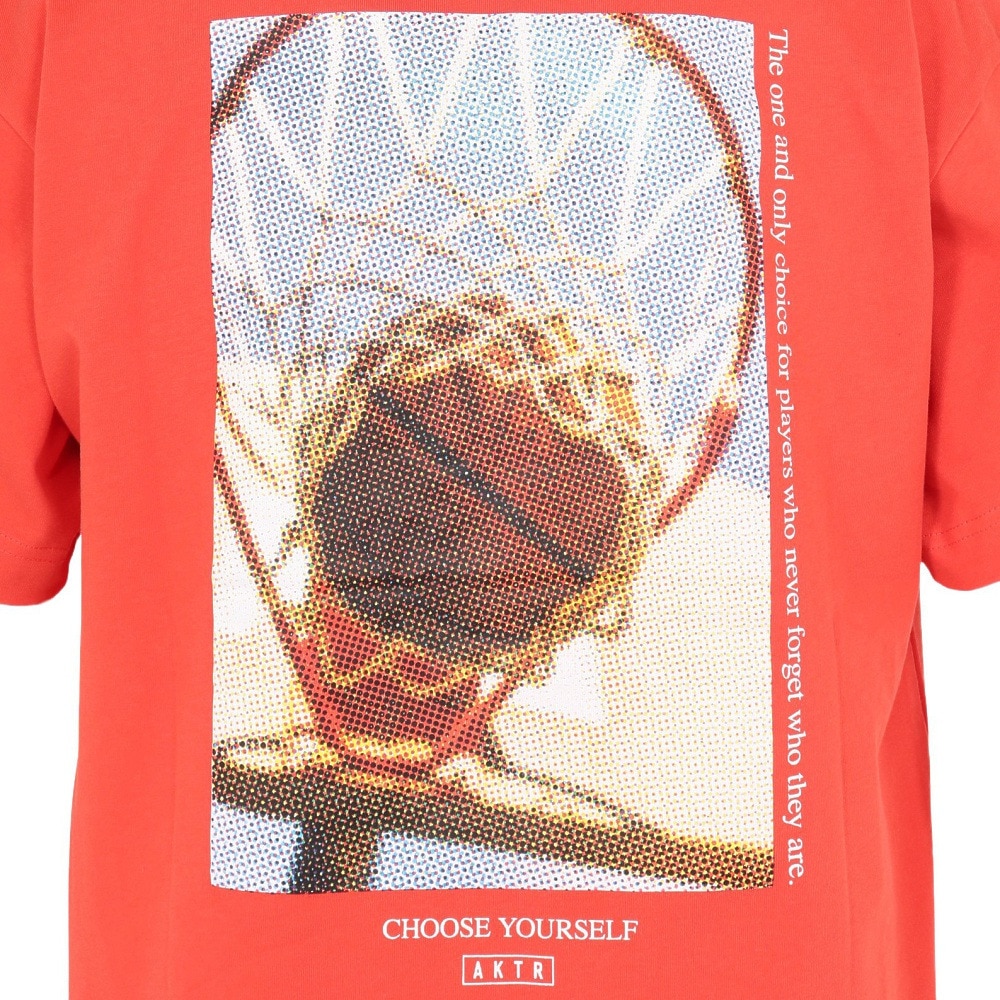 アクター（AKTR）（メンズ、レディース）バスケットボールウェア HALFTONE PHOTO Tシャツ 224-004005 OR