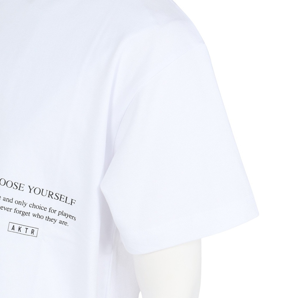 アクター（AKTR）（メンズ、レディース）バスケットボールウェア HALFTONE PHOTO Tシャツ 224-004005 WH