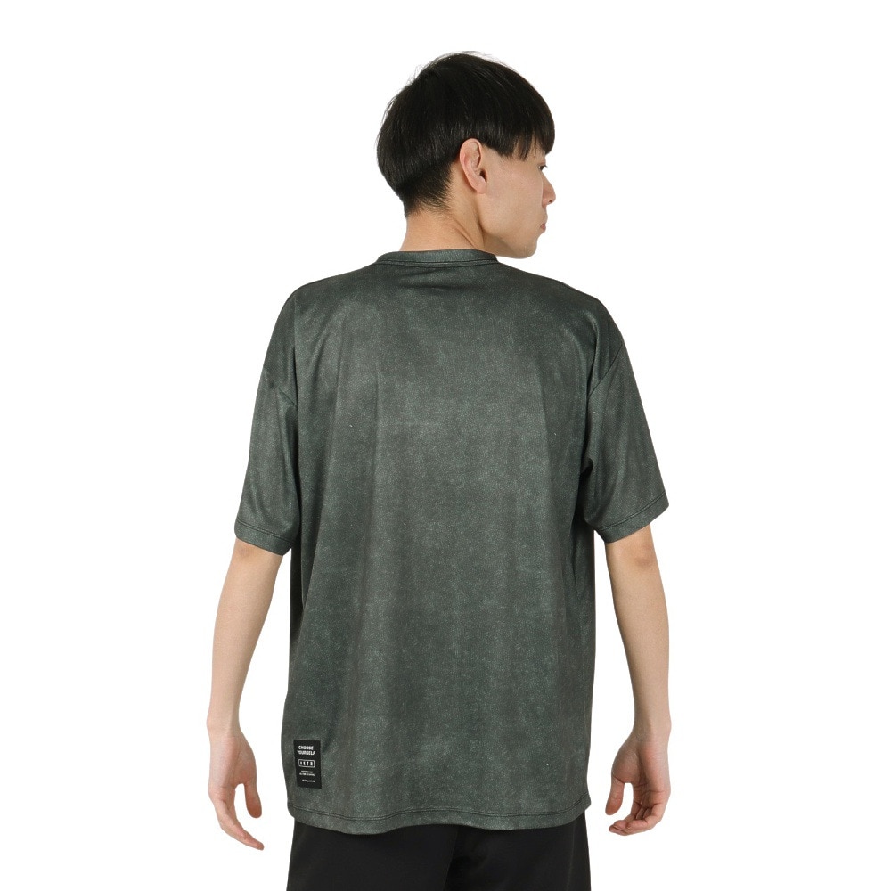 アクター（AKTR）（メンズ）バスケットボールウェア MOCK GARMENT DYED LOOSE FIT SPORTS Tシャツ 224-001005 BK
