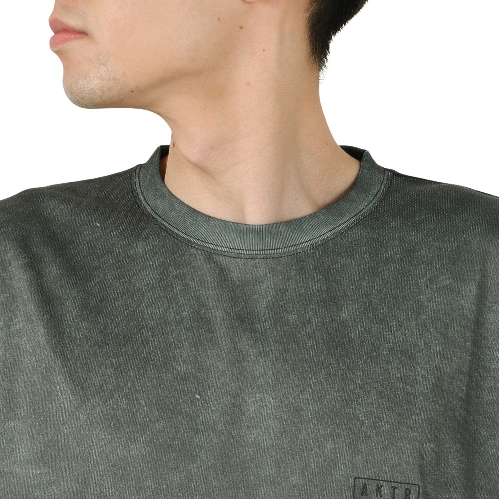 アクター（AKTR）（メンズ）バスケットボールウェア MOCK GARMENT DYED LOOSE FIT SPORTS Tシャツ 224-001005 BK