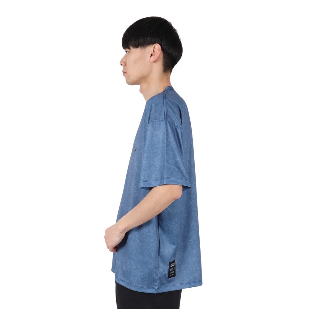 アクター（AKTR）（メンズ）バスケットボールウェア MOCK GARMENT DYED LOOSE FIT SPORTS Tシャツ 224-001005 BL