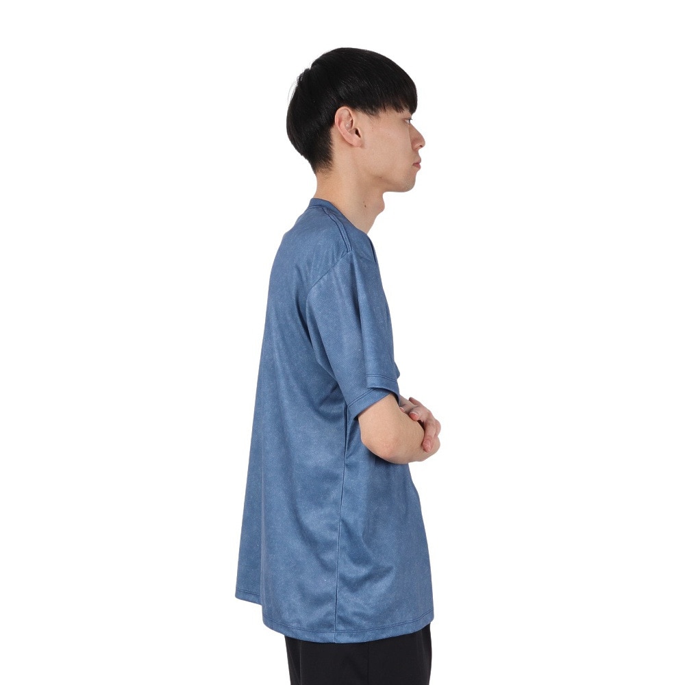 アクター（AKTR）（メンズ）バスケットボールウェア MOCK GARMENT DYED LOOSE FIT SPORTS Tシャツ 224-001005 BL