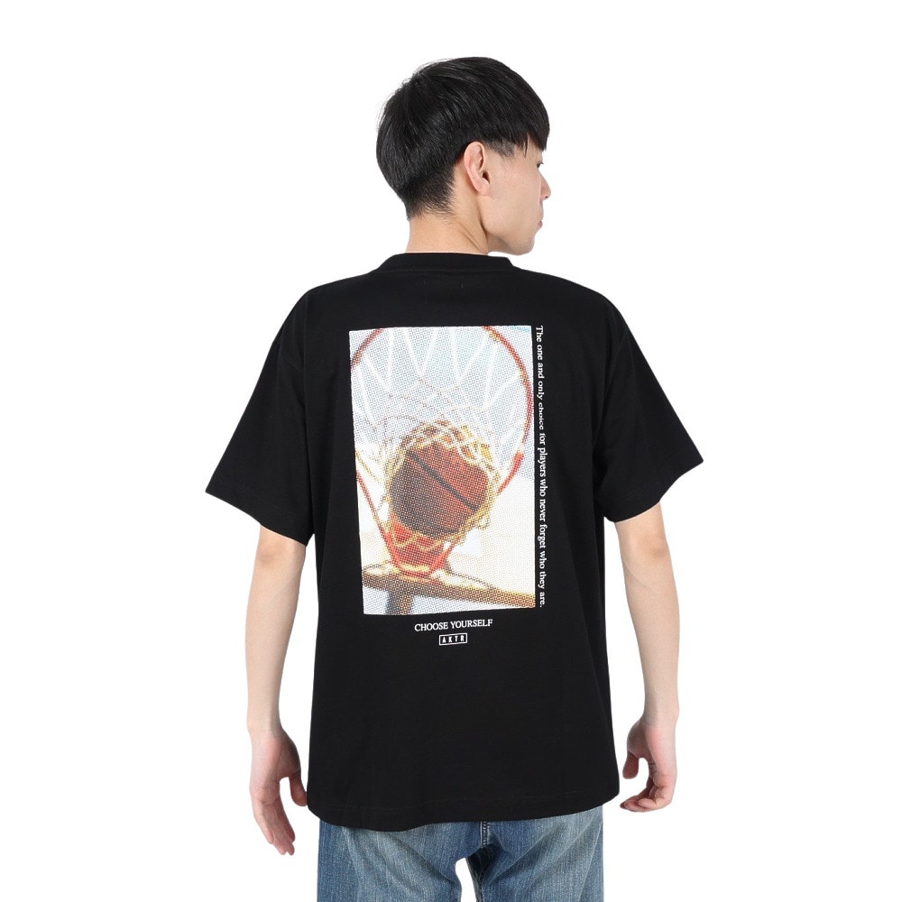 アクター（AKTR）（メンズ、レディース）バスケットボールウェア HTP 半袖Tシャツ 224-004005 BK