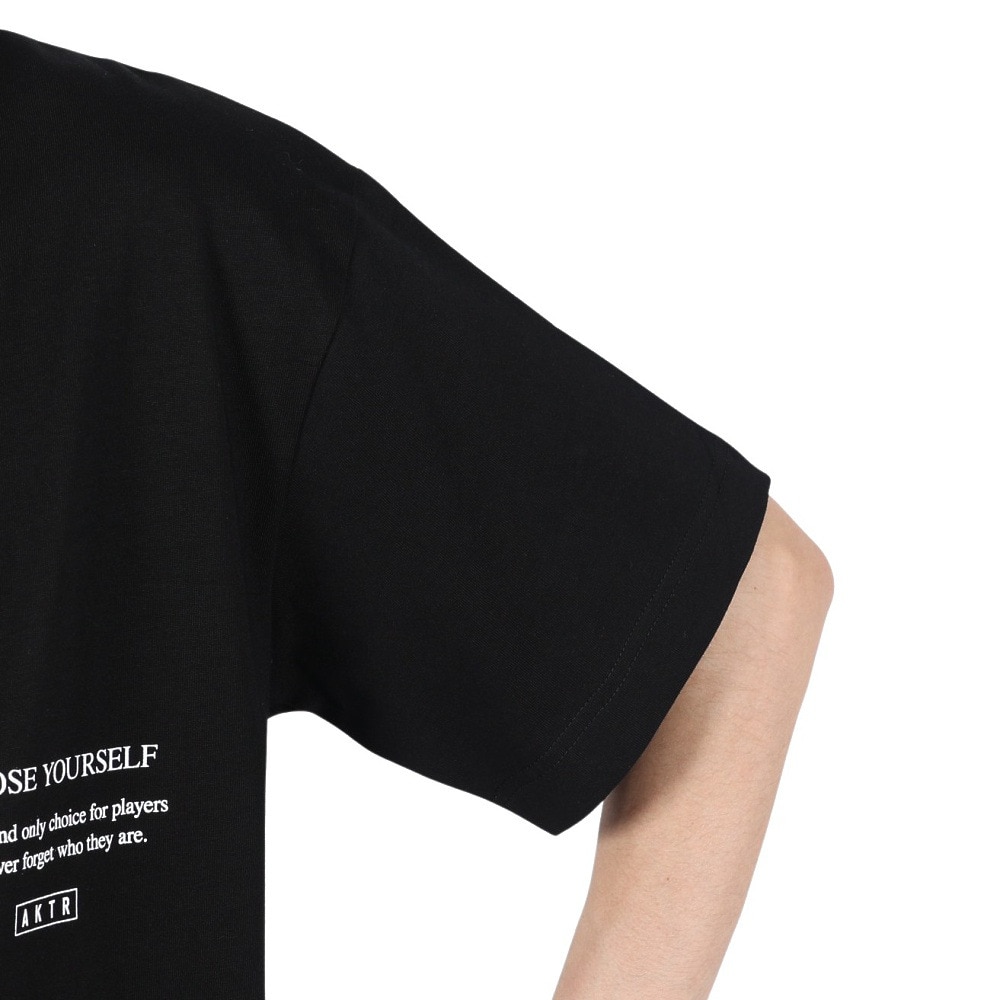 アクター（AKTR）（メンズ、レディース）バスケットボールウェア HTP 半袖Tシャツ 224-004005 BK