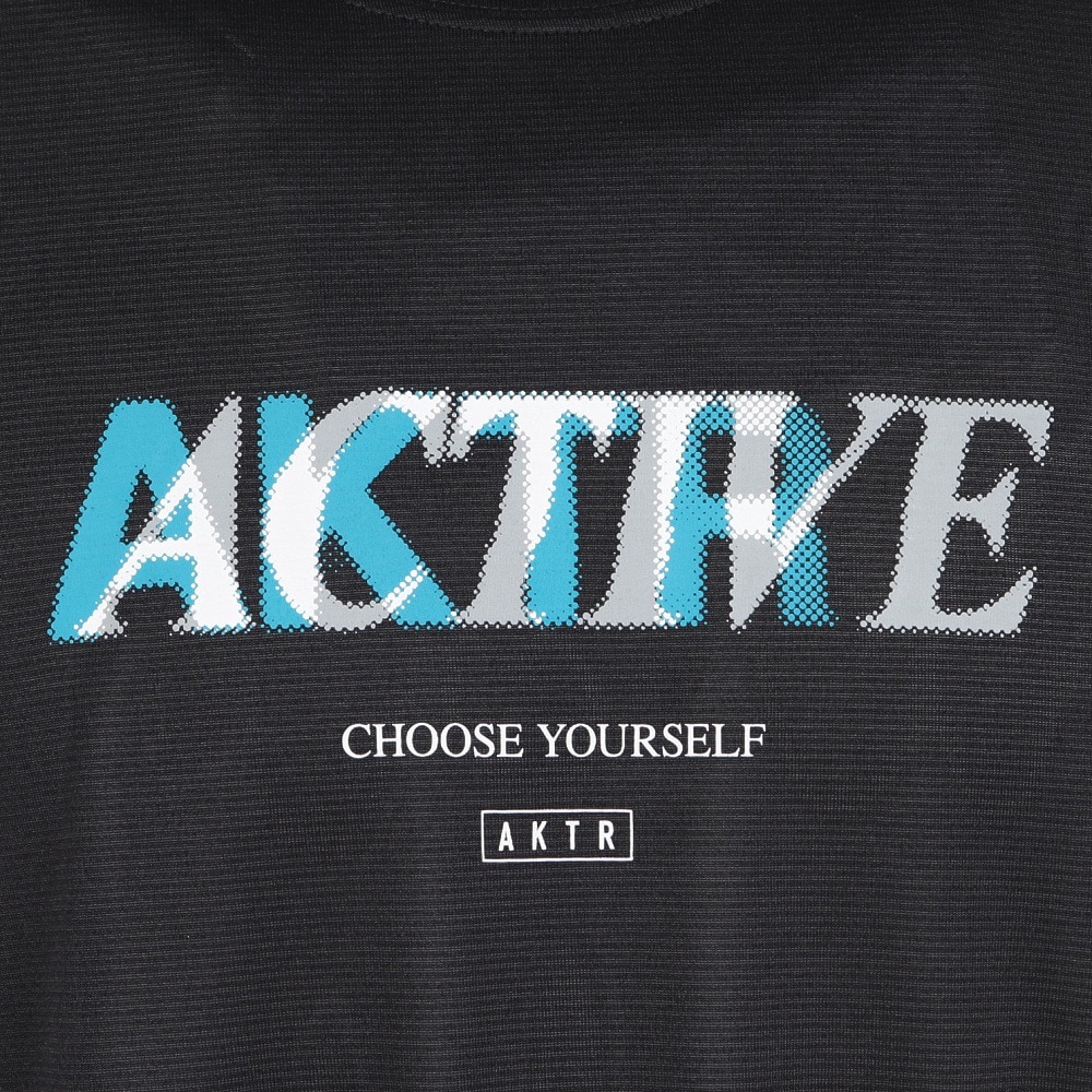 アクター（AKTR）（メンズ、レディース）バスケットボールウェア ハーフトーン アクティブ スポーツ Tシャツ 224-005005 BK