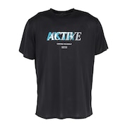 (メンズ、レディース)バスケットボールウェア ハーフトーン アクティブ スポーツ Tシャツ 224-005005 BK