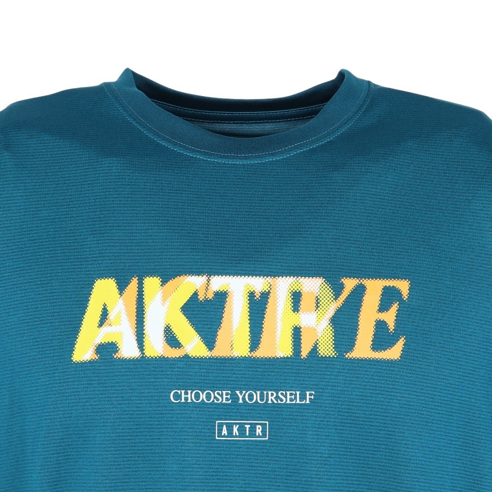 アクター（AKTR）（メンズ、レディース）バスケットボールウェア ハーフトーン アクティブ スポーツ Tシャツ 224-005005 BL