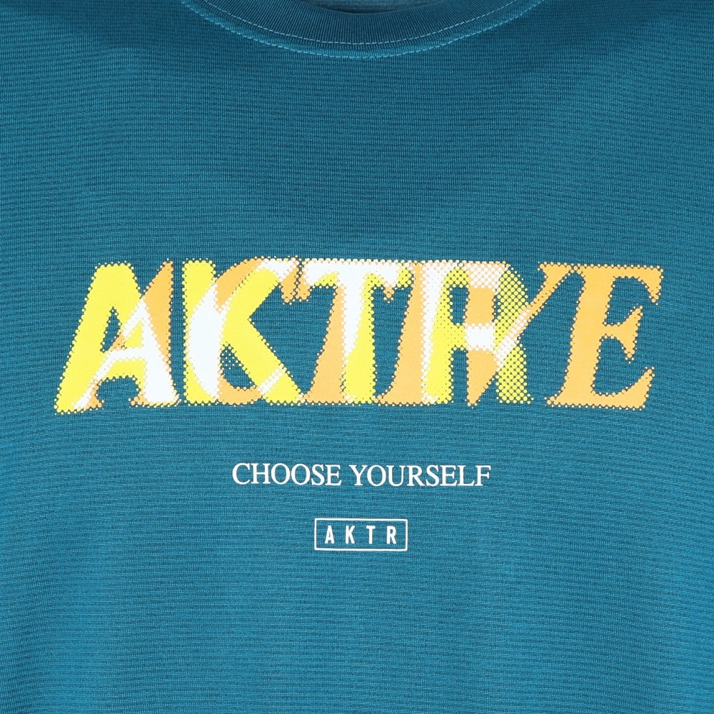 アクター（AKTR）（メンズ、レディース）バスケットボールウェア ハーフトーン アクティブ スポーツ Tシャツ 224-005005 BL