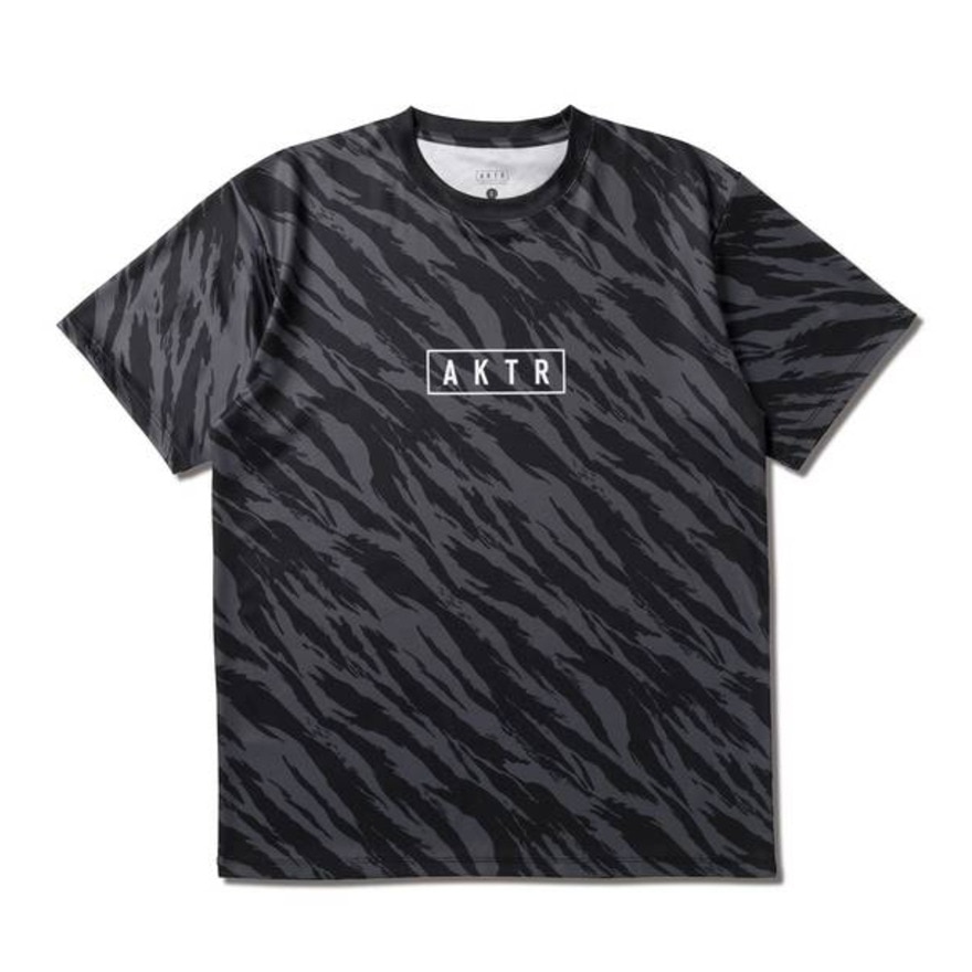 アクター（AKTR）（メンズ）バスケットボールウェア BEAST カモ アクター ロゴ スポーツ Tシャツ 224-015005 BK