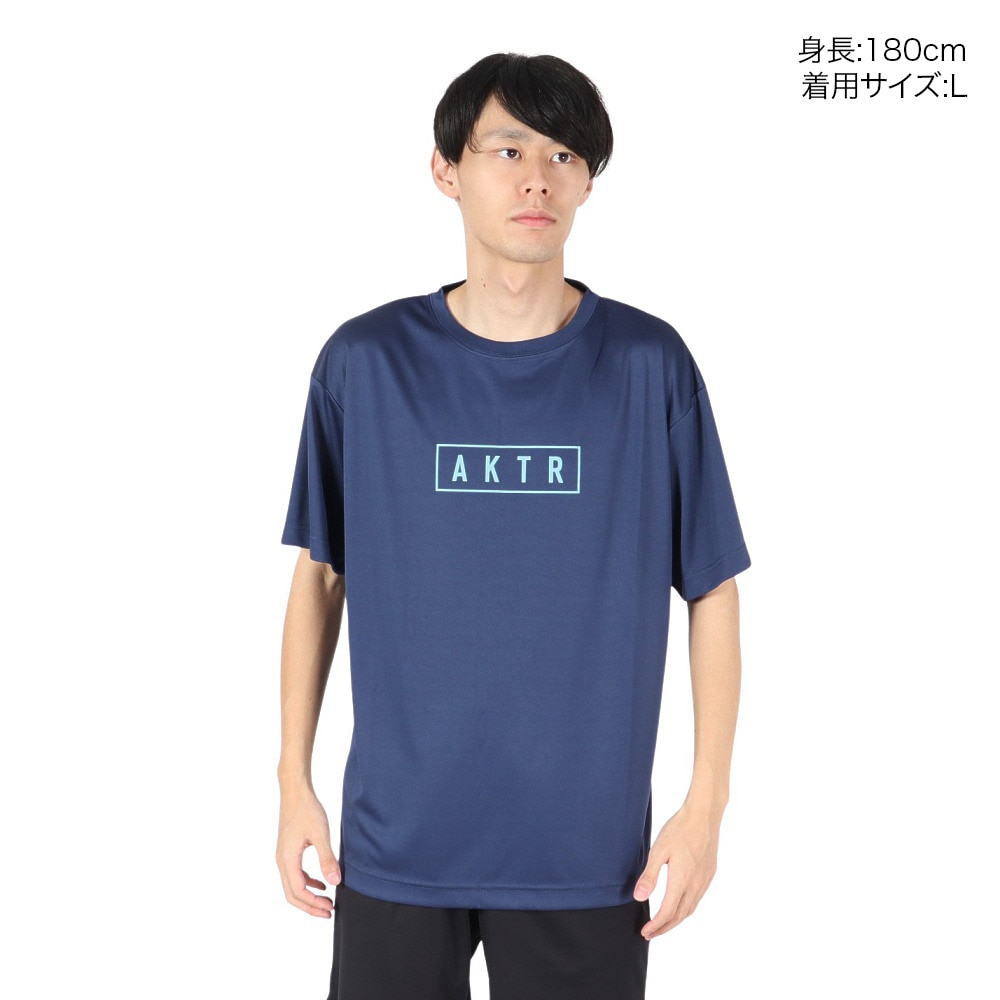 アクター（AKTR）（メンズ、レディース）バスケットボールウェア ロゴ スポーツ Tシャツ 224-039005 NV