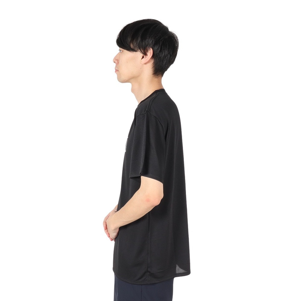 アクター（AKTR）（メンズ、レディース）バスケットボールウェア ベーシック ロゴ スポーツ Tシャツ 524-009005 BK