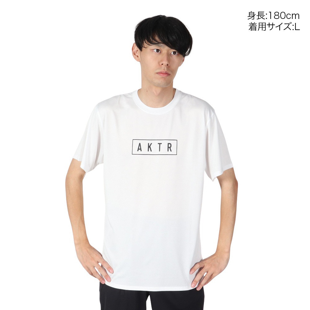 アクター（AKTR）（メンズ、レディース）バスケットボールウェア ベーシック ロゴ スポーツ Tシャツ 524-009005 WH