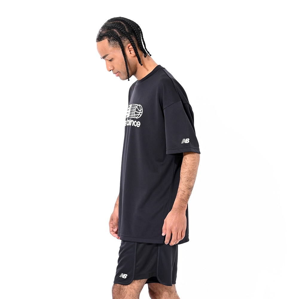 ニューバランス（new balance）（メンズ）【新商品】 バスケットボールウェア グラフィックショートスリーブTシャツ AMT55090BK
