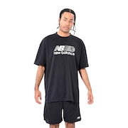 (メンズ)【新商品】 バスケットボールウェア グラフィックショートスリーブTシャツ AMT55090BK