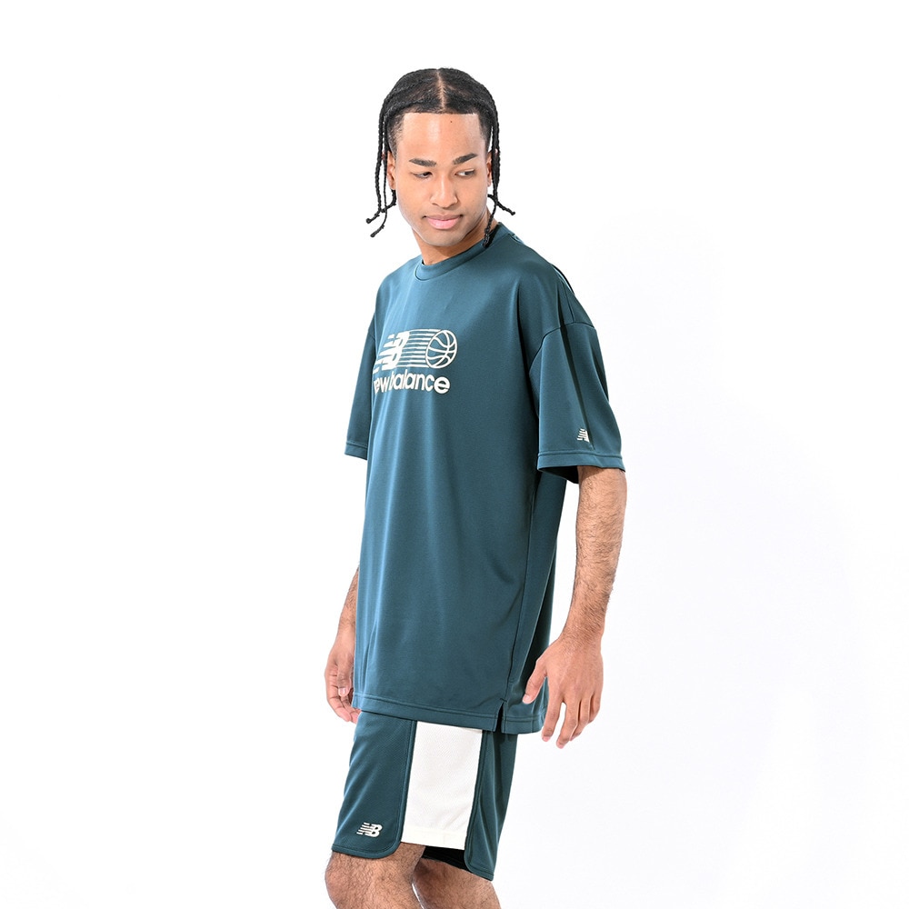 ニューバランス（new balance）（メンズ）【新商品】 バスケットボールウェア グラフィックショートスリーブTシャツ AMT55090NUS