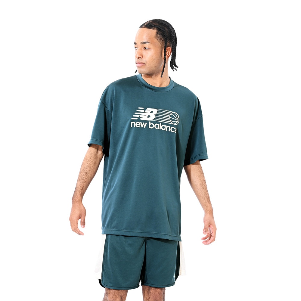 ニューバランス（new balance）（メンズ）【新商品】 バスケットボールウェア グラフィックショートスリーブTシャツ AMT55090NUS