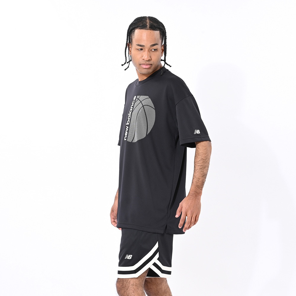 ニューバランス（new balance）（メンズ）【新商品】 バスケットボールウェア グラフィックショートスリーブTシャツ AMT55091BK