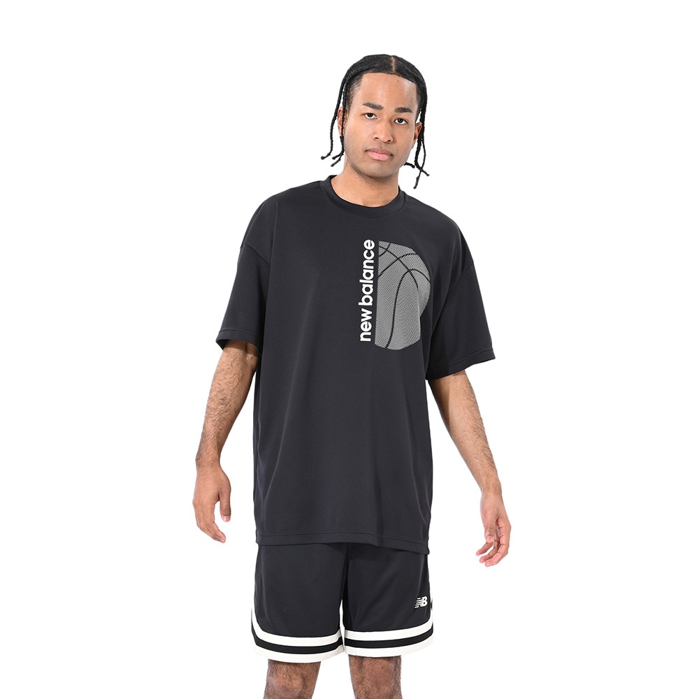 ニューバランス（new balance）（メンズ）【新商品】 バスケットボールウェア グラフィックショートスリーブTシャツ AMT55091BK
