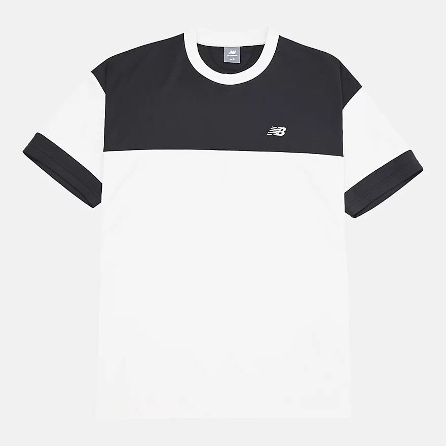 ニューバランス（new balance）（メンズ）【新商品】 バスケットボールウェア ブロック切り替え 半袖 Tシャツ AMT55095BK