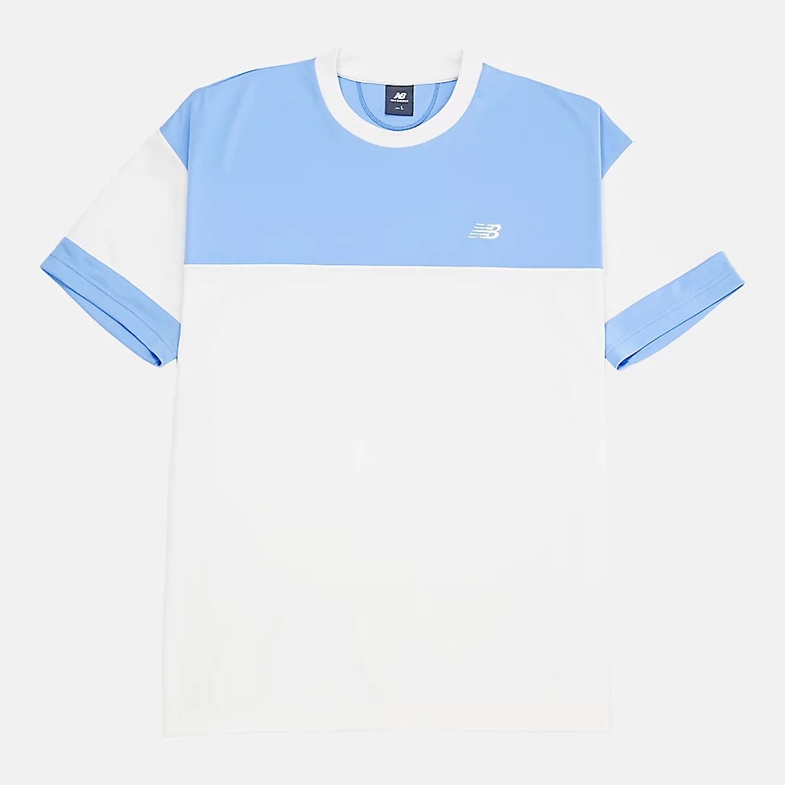 ニューバランス（new balance）（メンズ）【新商品】 バスケットボールウェア ブロック切り替え 半袖 Tシャツ AMT55095ELE