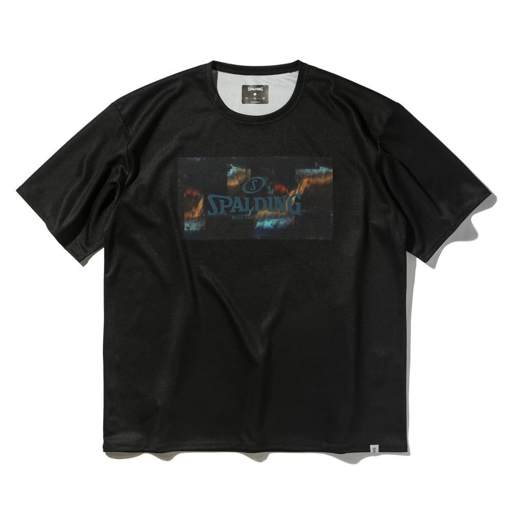 スポルディング（SPALDING）（メンズ）バスケットボールウェア Tシャツ バイオマーブル ロゴ SMT25009BK